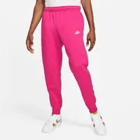 Nike Mens Club Basketball Fleece Joggers - Fireberry/White