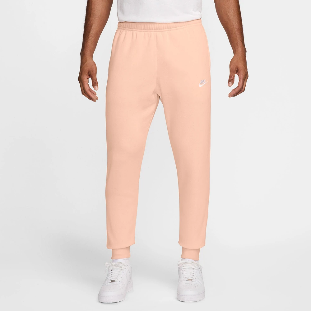 Nike Mens Club Joggers - Washed Coral/Washed Coral/White