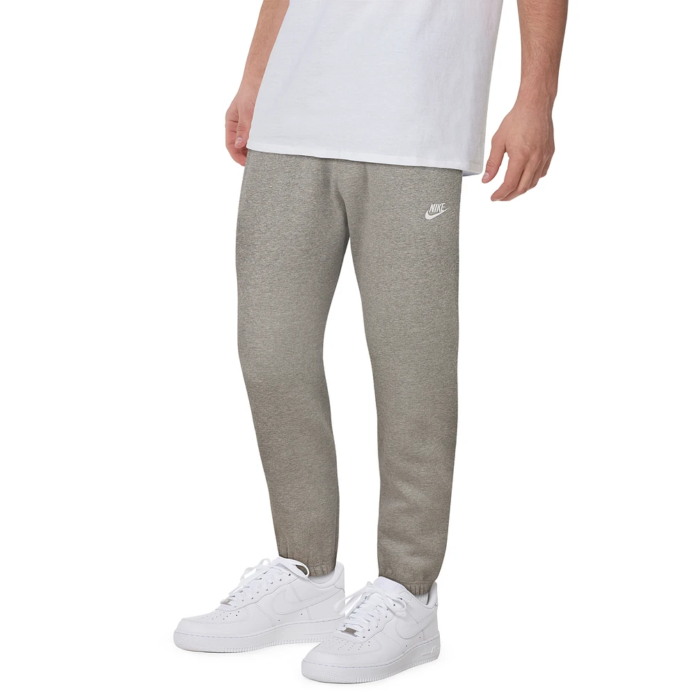 Nike Mens Club Cuffed Pants - Dark Grey Heather/White