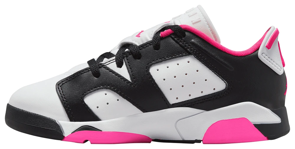 Jordan Girls Retro 6 Low - Girls' Preschool Basketball Shoes Black/White/Pink