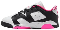 Jordan Girls Jordan Retro 6 Low - Girls' Preschool Basketball Shoes Black/White/Pink Size 11.0