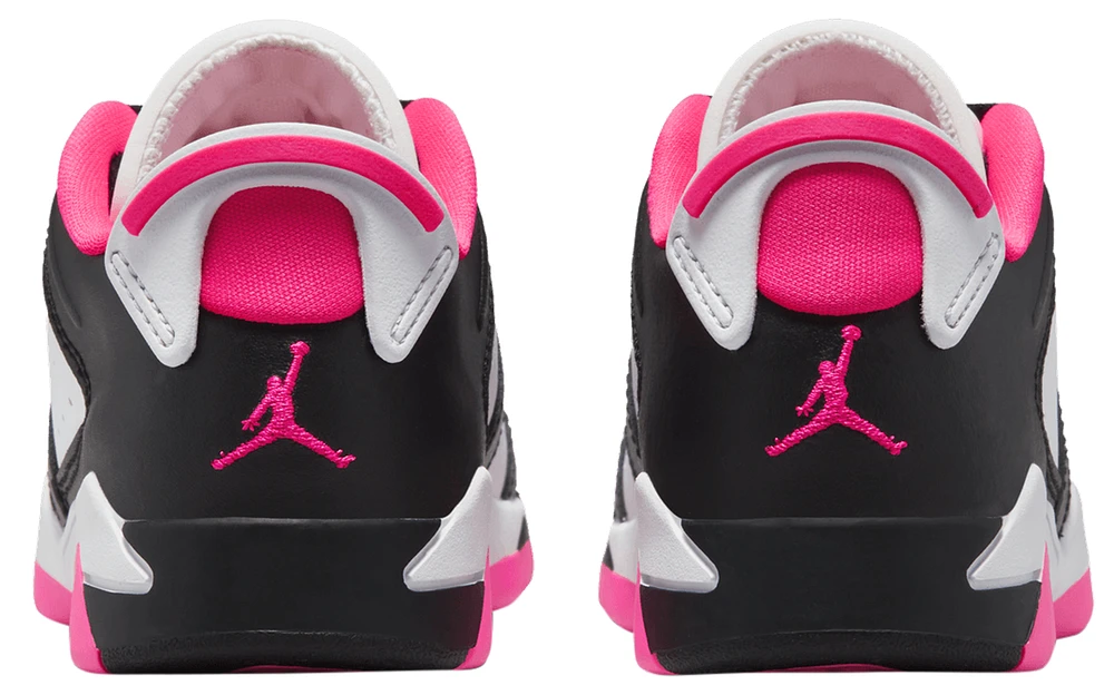 Jordan Girls Retro 6 Low - Girls' Preschool Basketball Shoes Black/White/Pink