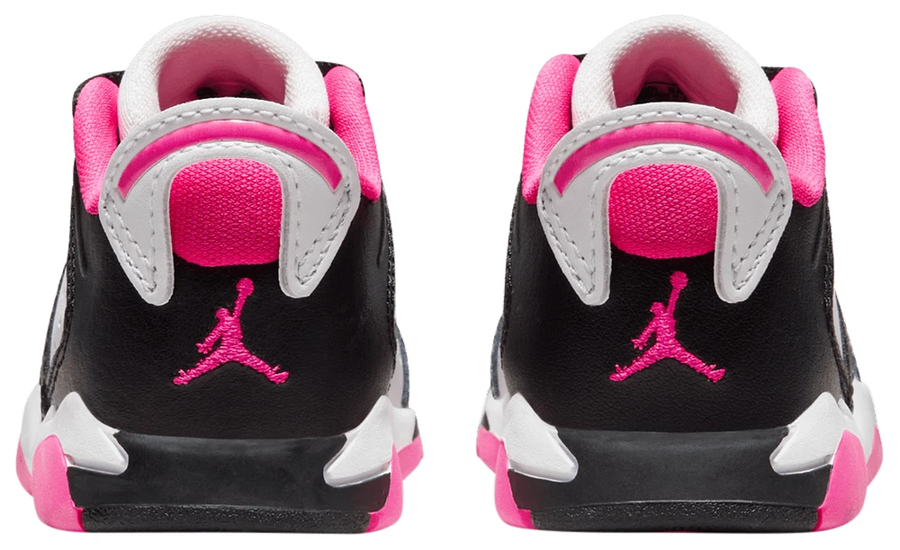 Jordan Girls Retro 6 Low - Girls' Toddler Basketball Shoes White/Black/Pink