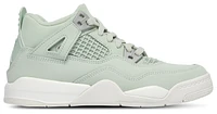 Jordan Boys Retro 4 - Boys' Preschool Shoes Sail/Metallic Silver/Seafoam