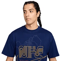 Nike Mens Max 90 Short Sleeve T-Shirt - Blue Void/Gold