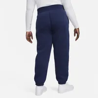 Nike Womens Nike Plus Size Style Fleece High Rise Pants - Womens Midnight Navy/Black