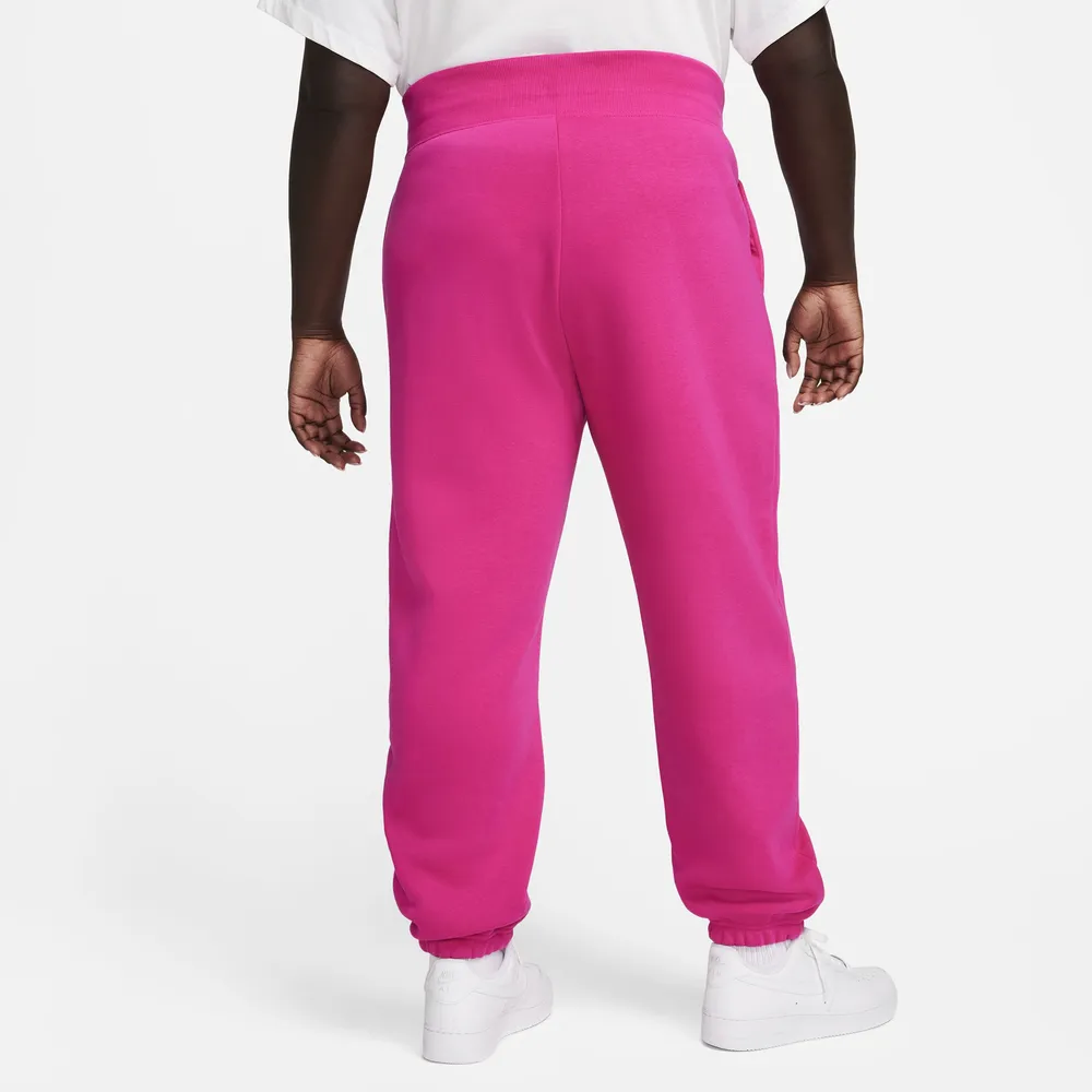 Nike Womens Nike Plus Size Style Fleece High Rise Pants - Womens Black/Fireberry