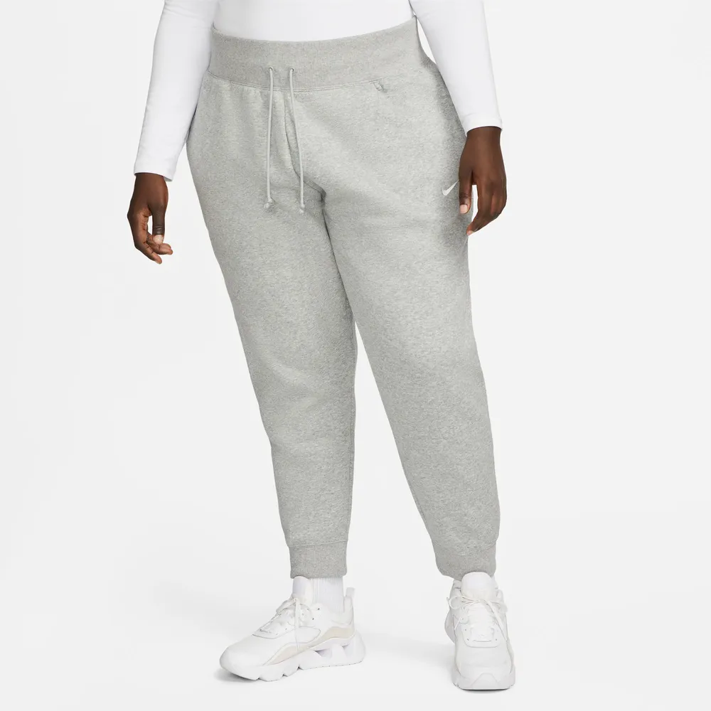 Nike Womens NSW Style Fleece High Rise Pants STD Plus - Gray