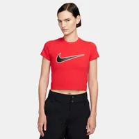 Nike Womens Nike NSW Baby T-Shirt - Womens University Red/University Red Size XS