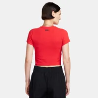 Nike Womens Nike NSW Baby T-Shirt - Womens University Red/University Red Size XS