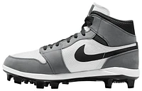 Jordan Mens Retro 1 MCS - Baseball Shoes Light Smoke/Black/White