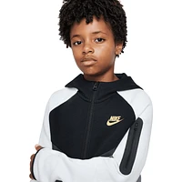 Nike Boys Nike Tech Fleece Full-Zip - Boys' Grade School White/Black/Grey Size S