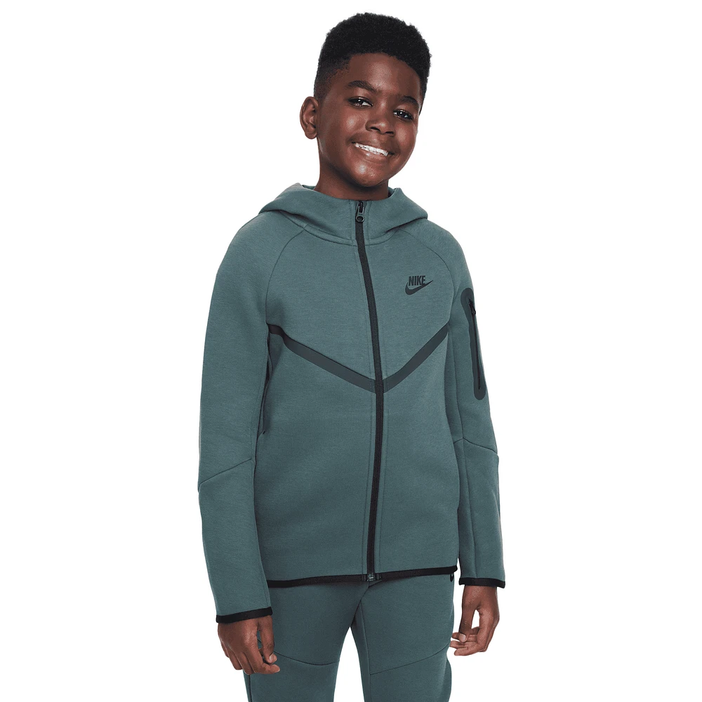 Nike Boys Tech Fleece Full-Zip - Boys' Grade School Olive/Black