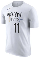 Nike Mens Kyrie Irving Nets City Edition Name & Number T-Shirt - Black/White