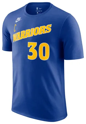 Nike Mens Stephen Curry Nike Warriors HWC Name & Number T-Shirt - Mens Blue/Yellow Size XL