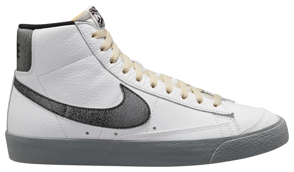 Nike Mens Blazer Mid EMB - Basketball Shoes White/Gray/Khaki