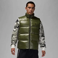 Jordan Mens Jordan Flight Down Vest - Mens Medium Olive/Black Size XL