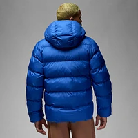 Jordan Mens Jordan Brooklyn Puffer Jacket - Mens Blue/Black Size 3XL