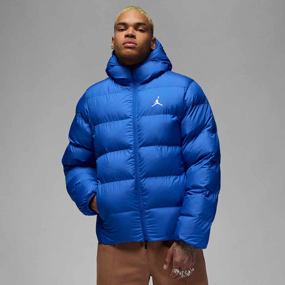 Jordan Mens Jordan Brooklyn Puffer Jacket - Mens Blue/Black Size 3XL