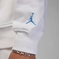 Jordan Mens Jordan Essential Holiday Fleece Crew - Mens White/Legend Blue Size L