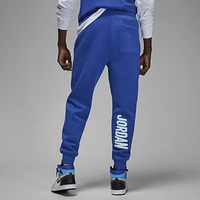 Jordan Mens Flight MVP HBR Fleece Pants 2 - Game Royal/Rush Orange