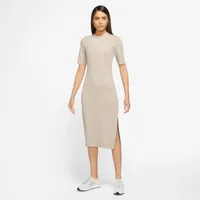 Nike Womens Nike NSW Essential Midi Dress - Womens Beige/White Size XS