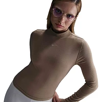 Nike NSW Essential Rib Mock Long Sleeve Top - Women's