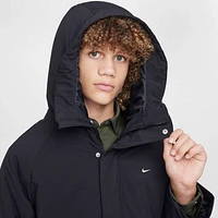 Nike Boys Nike NSW City Life TF Parka - Boys' Grade School Black/Black/White Size L