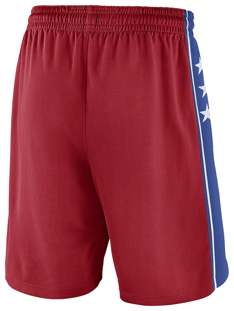 Jordan Mens 76ers Statement Swingman Shorts - Rush Blue/Univeristy Red/Blue