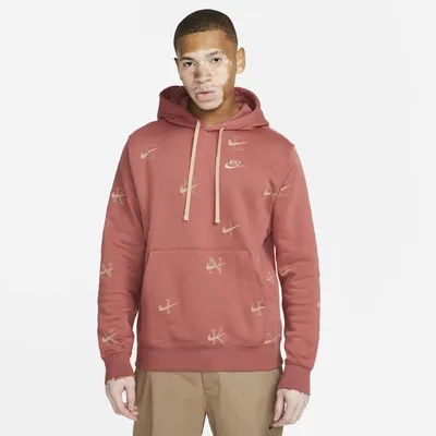 Nike Mens NSW Club BB Pullover Hoodie - Canyon Rust/Rose Whisper