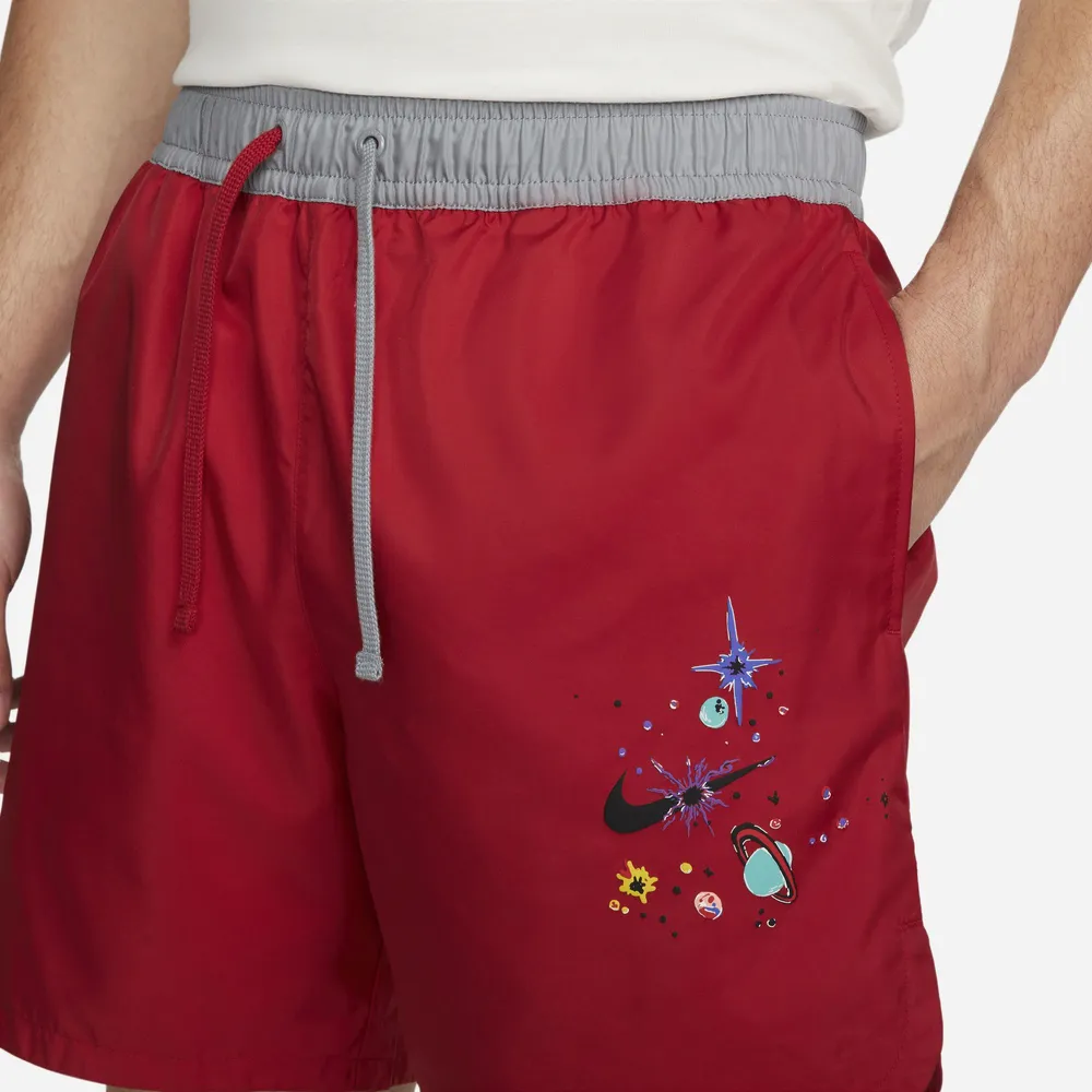 Nike Mens Woven Flow LT Shorts - Red/Grey