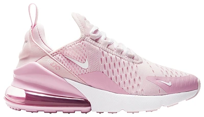 Nike Girls Air Max 270 - Girls' Grade School Shoes Pink/White