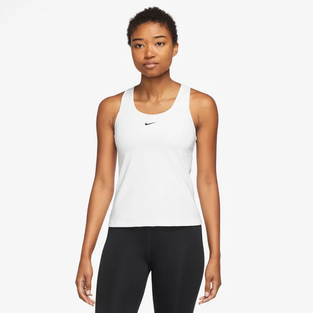 Nike Performance AIR MOCKZIP BRA - Medium support sports bra -  white/(black)/white 