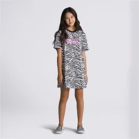 Vans Girls Relaxed T-Shirt Dress - Girls' Grade School Black/White