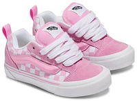 Vans Girls Knu Skool Checkerboard - Girls' Grade School Skate Shoes Dark Pink/White