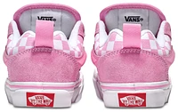 Vans Girls Knu Skool Checkerboard - Girls' Grade School Skate Shoes Dark Pink/White