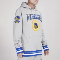 Pro Standard Mens Warriors Crest Emblem Fleece P/O Hoodie - Gray