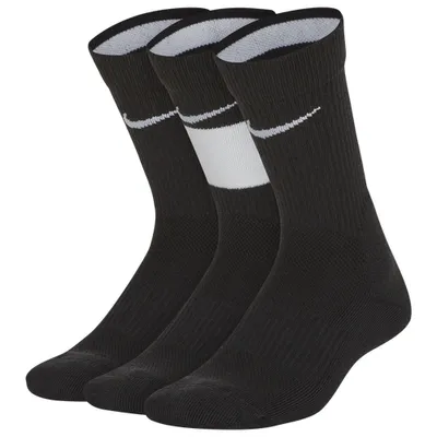 Nike Dri-FIT 3.0 Vapor Elite Crew Cushioned Football Socks, Black, Medium