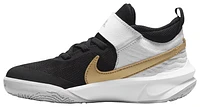 Nike Boys Hustle D 10 - Boys' Preschool Basketball Shoes Metallic Gold/Black/White