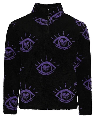 Aware Brand Mens 3 Eye Fleece Pullover - Black/Purple