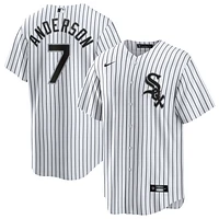 Nike Mens Tim Anderson White Sox Replica Player Jersey - White/Black
