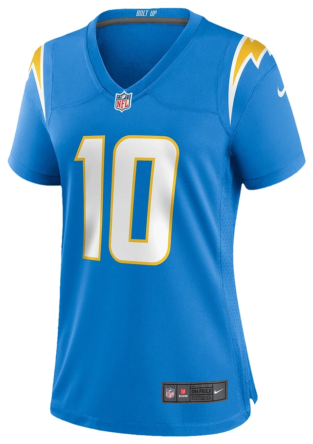 Majestic Threads Women's Majestic Threads Justin Herbert Black Los Angeles  Chargers Leopard Player Name & Number T-Shirt