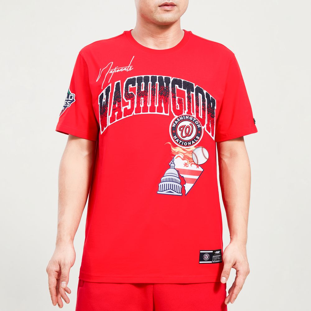 BREAKINGT Men's Red Washington Nationals Curly W Local T-Shirt