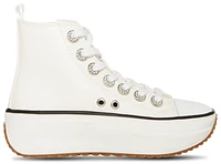 Steve Madden Girls JWINSTON HIGH TOP SNEAKER - Girls' Grade School Shoes White Rhinestone