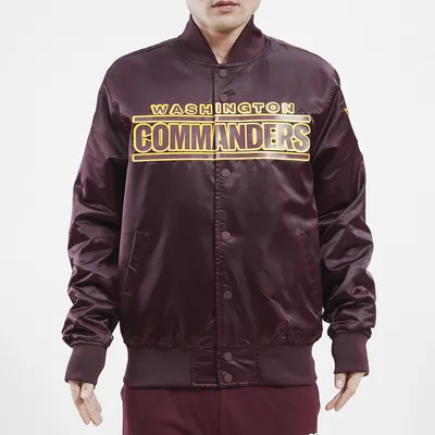 Pro Standard Mens Pro Standard Commanders Big Logo Satin Jacket