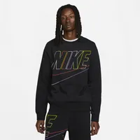 Nike Mens Nike Club Crew - Mens Black/Black Size S