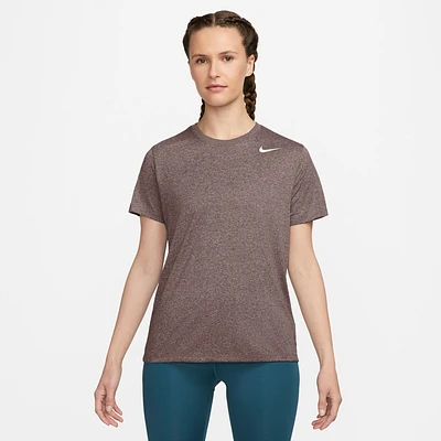Nike Womens Nike Dri-FIT Ragland LBR T-Shirt - Womens Smokey Mauve/White Size S