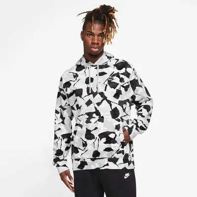Nike Mens Club Pullover Hoodie All Over Print