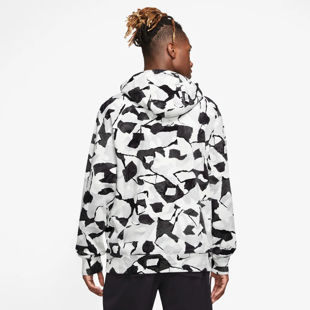 Nike Mens Club Pullover Hoodie All Over Print