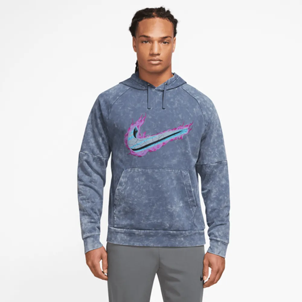 Nike Men's Dri-FIT Swoosh Pullover Hoodie, French Terry, Moisture-Wicking